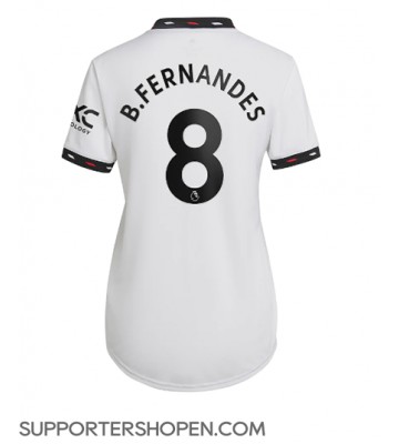 Manchester United Bruno Fernandes #8 Borta Matchtröja Dam 2022-23 Kortärmad